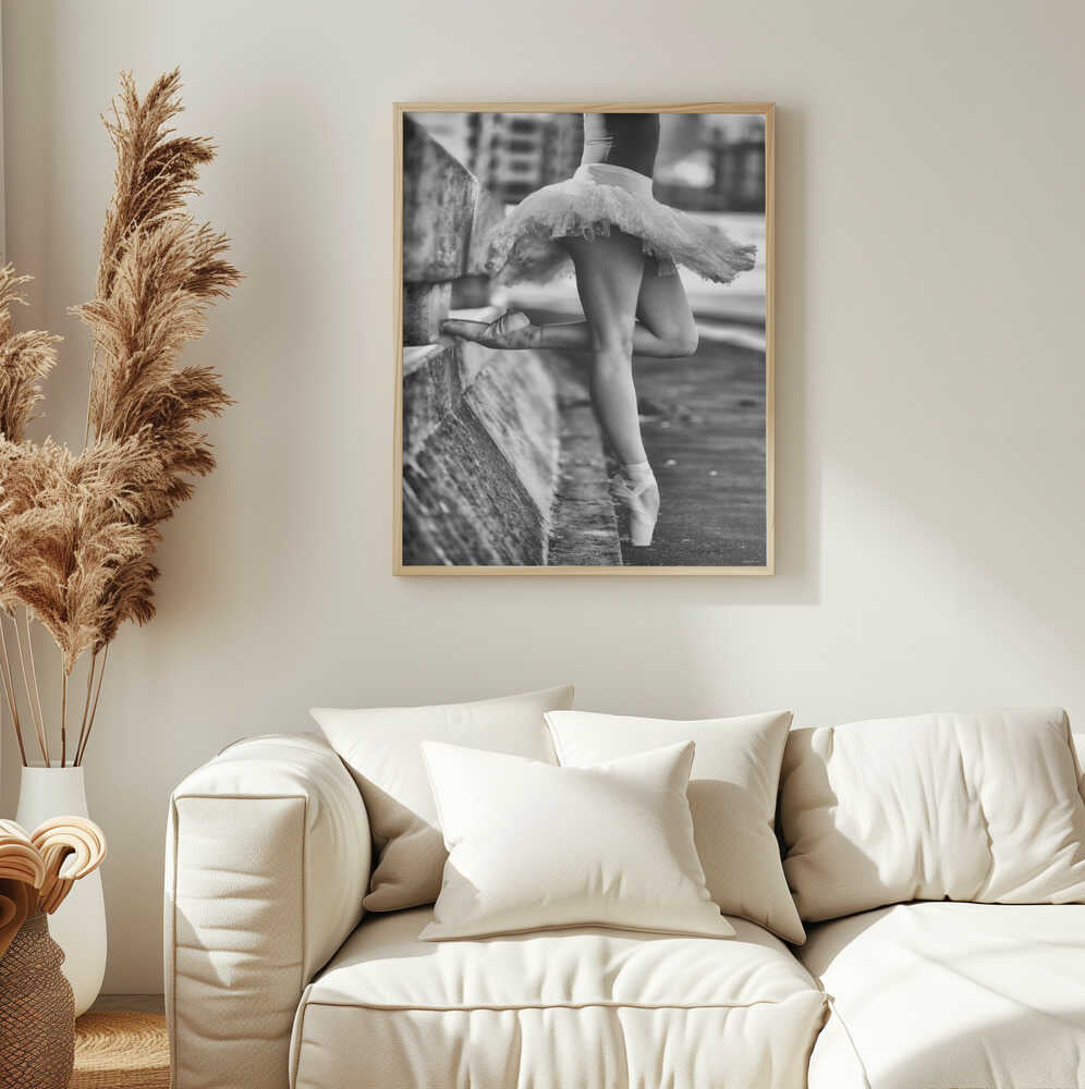 Ballerina Pointe Elegance Art Print UK — Portrait Dark Wall Art — Living Room — Wall It All Prints