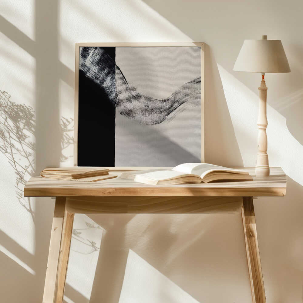 Dynamic Abstract Curve Art Print UK — Abstract Dark Wall Art — Office — Wall It All Prints