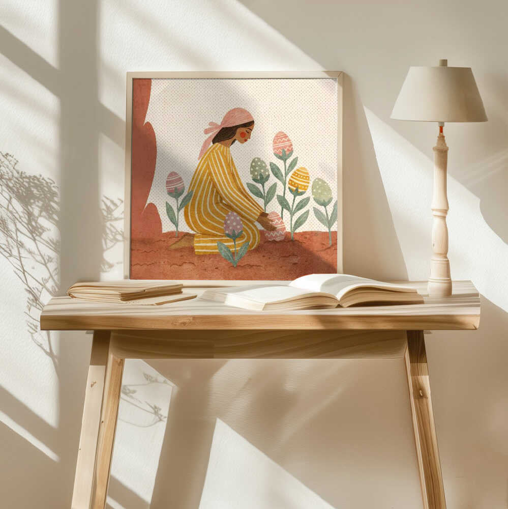 Whimsical Egg Garden Art Print UK — Botanical Calm Wall Art — Living Room — Wall It All Prints