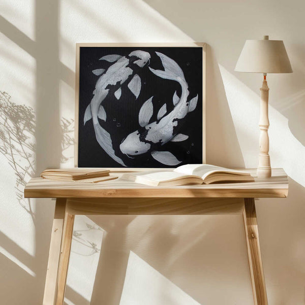 Yin Yang Koi Fish Art Print UK — Japanese Calm Wall Art — Bedroom — Wall It All Prints