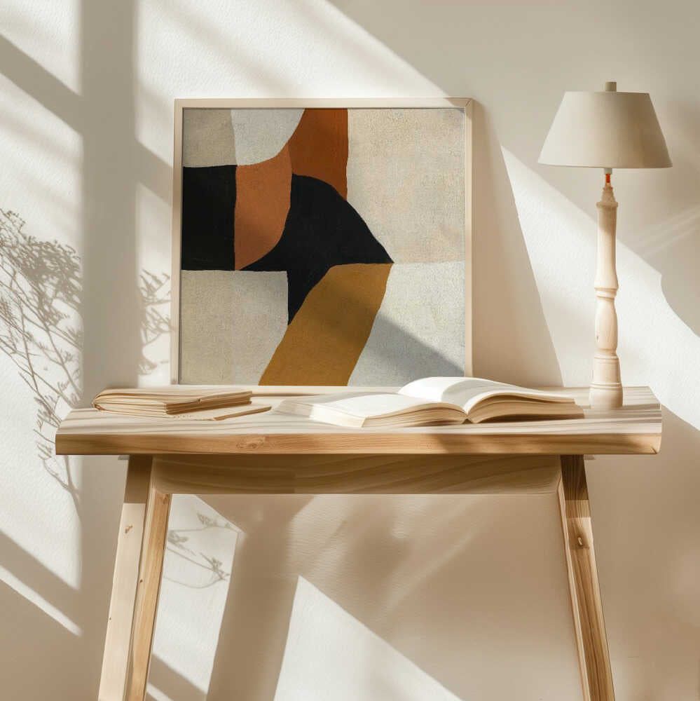 Warm Abstract Forms Art Print UK — Abstract Vibrant Wall Art — Office — Wall It All Prints