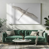 Graceful Egret In Flight Art Print UK — Abstract Vibrant Wall Art — Office — Wall It All Prints