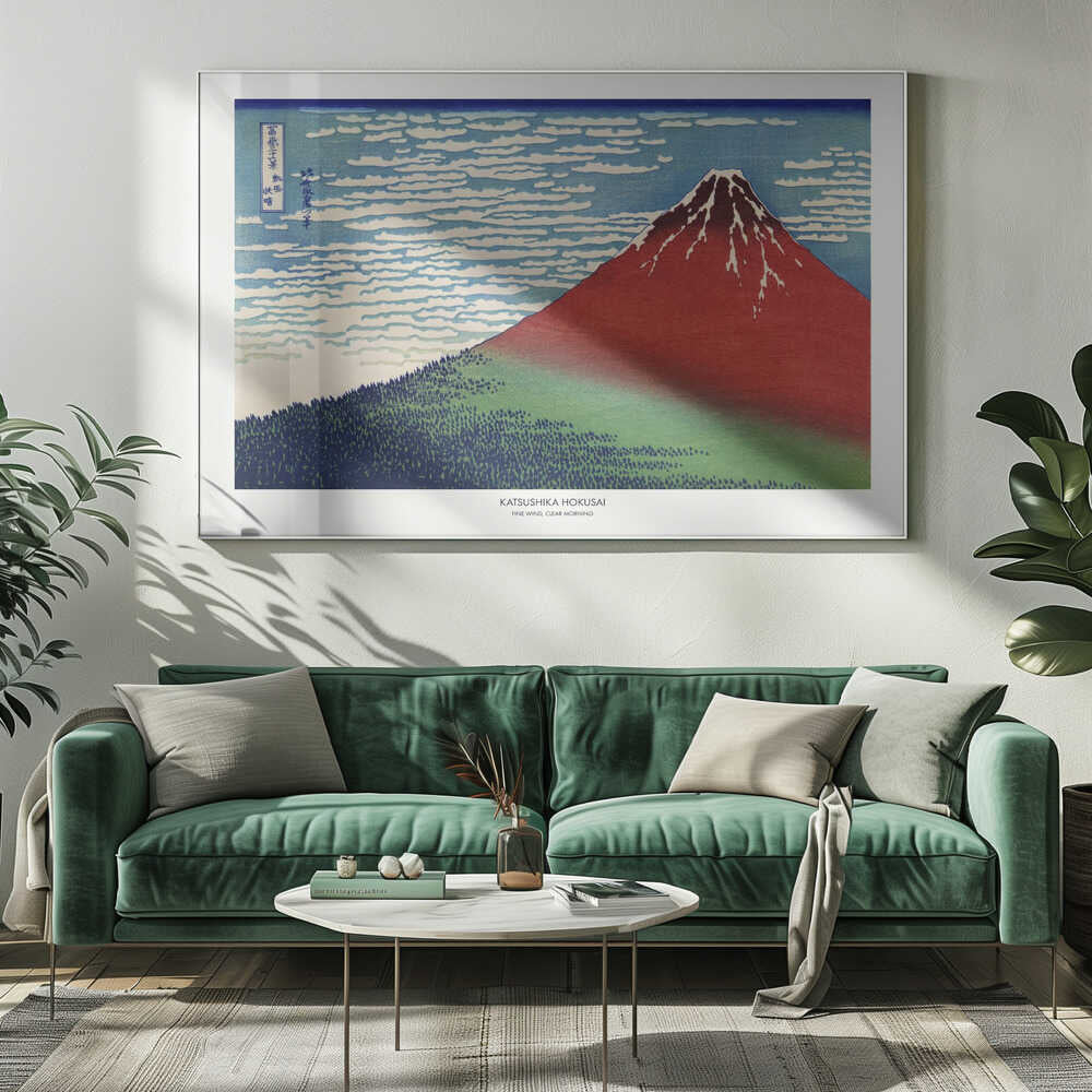 Fine Wind, Clear Morning Art Print UK — Japanese Vibrant Wall Art — Living Room — Wall It All Prints