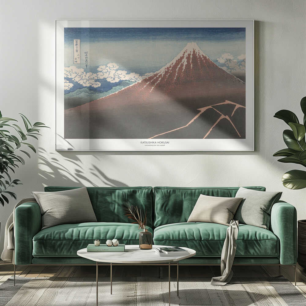 Shower Below Summit Art Print UK — Japanese Vibrant Wall Art — Living Room — Wall It All Prints