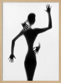 Silhouetted Woman Embrace