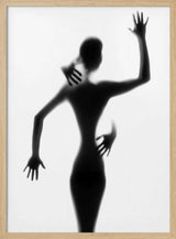 Silhouetted Woman Embrace