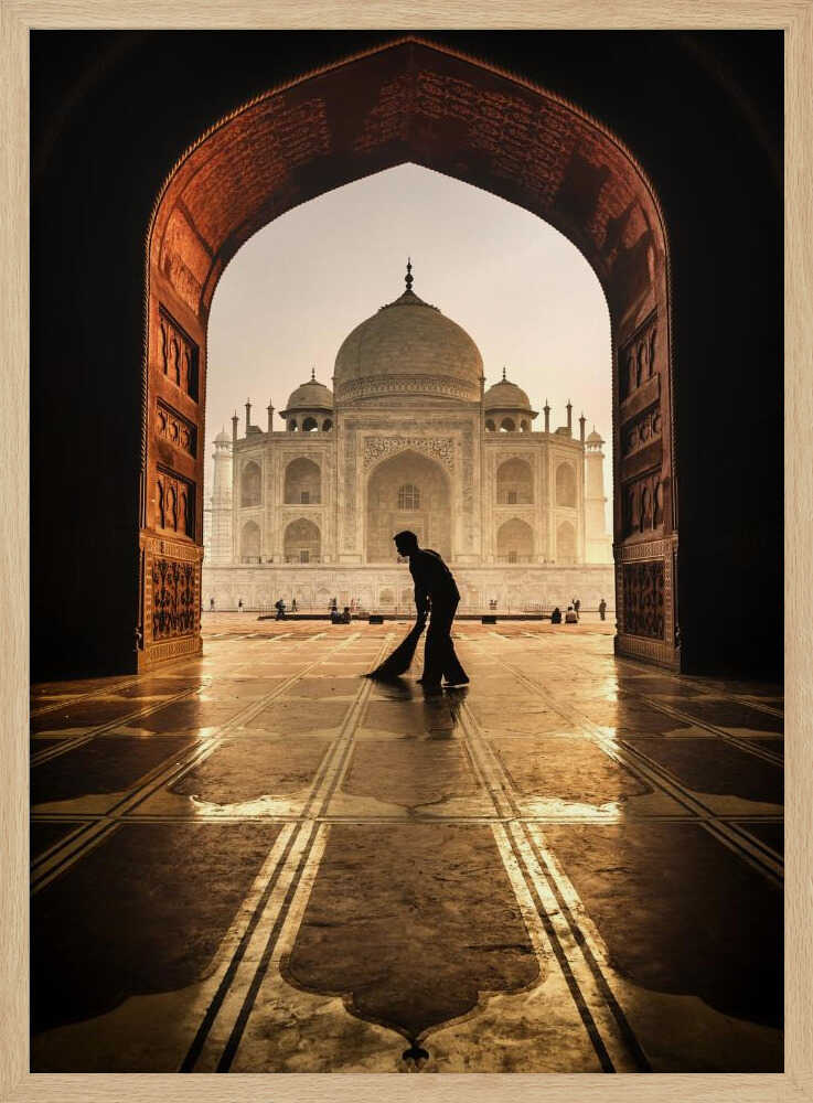 Taj Mahal Morning Light Art Print UK — Landscape Calm Wall Art — Living Room — Wall It All Prints