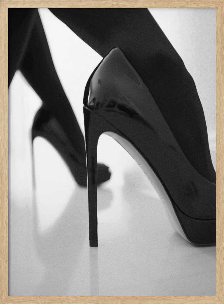 Elegant Black Heels Art Print UK — Dark Moody Dark Wall Art — Living Room — Wall It All Prints