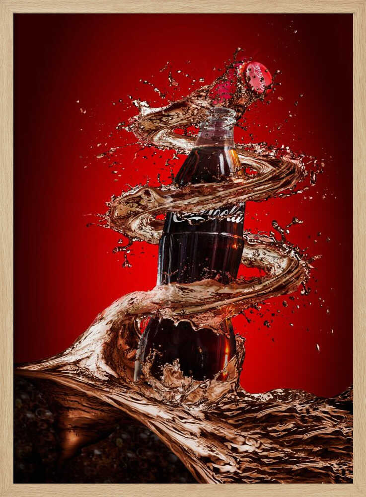 Dynamic Soda Splash Art Print UK — Automotive Vibrant Wall Art — Living Room — Wall It All Prints