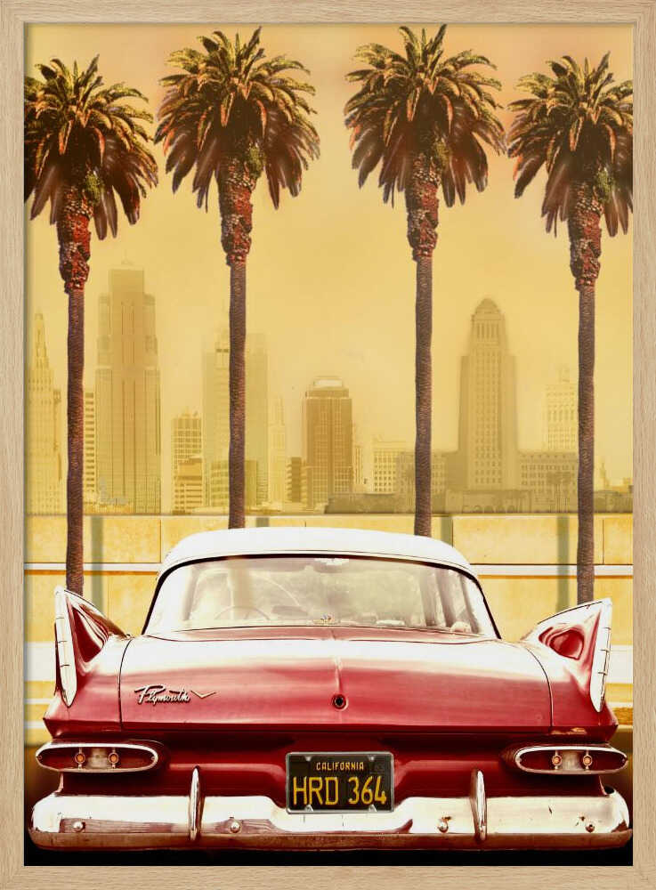 Vintage Drive City Palms Art Print UK — Landscape Warm Wall Art — Living Room — Wall It All Prints