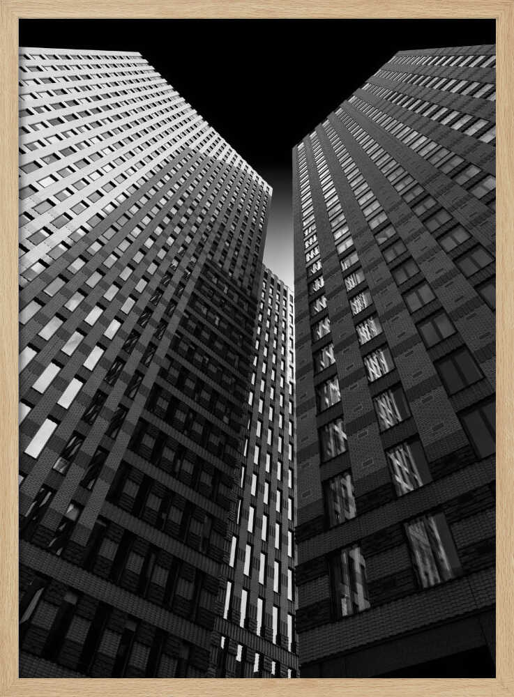 Urban Tower Geometry Art Print UK — Abstract Dark Wall Art — Office — Wall It All Prints