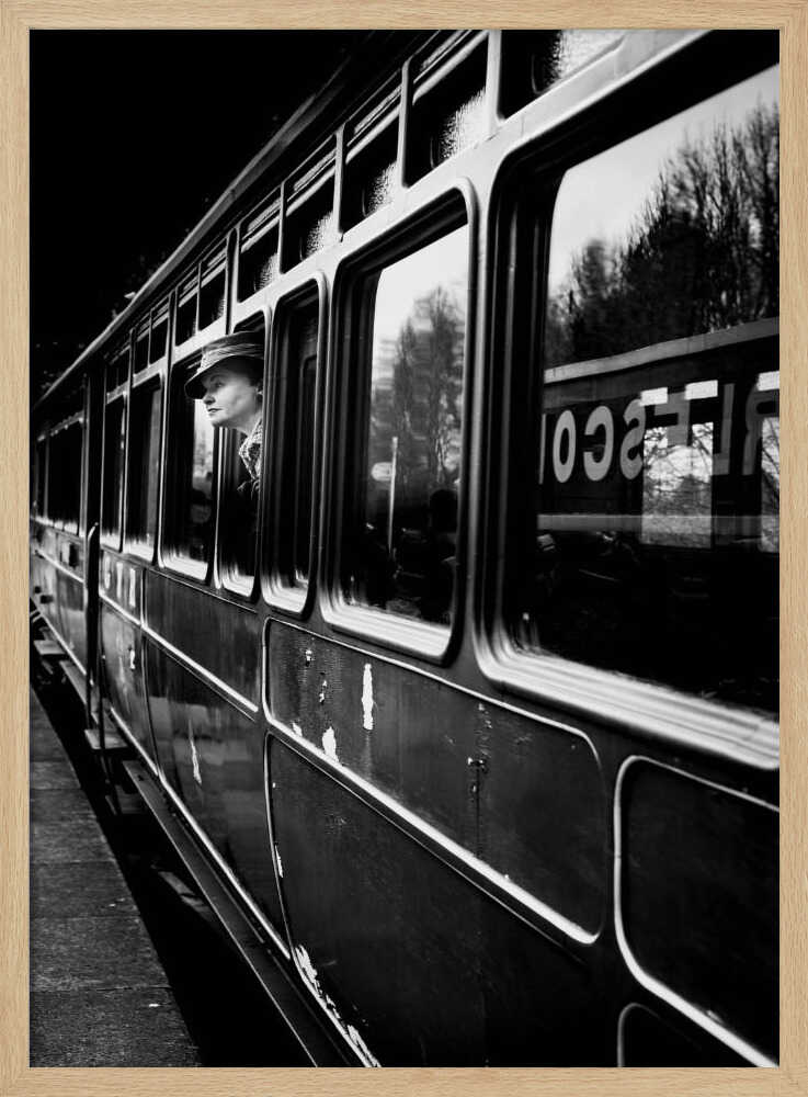 Nostalgic Train Travel Art Print UK — Portrait Dark Wall Art — Living Room — Wall It All Prints