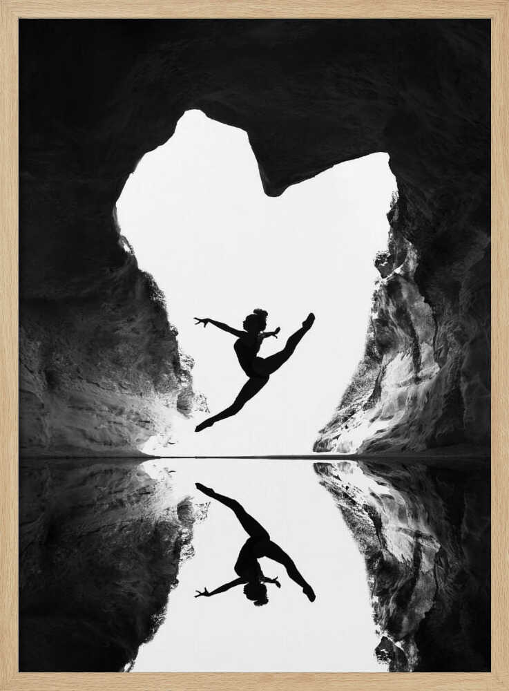 Dancer In Cave Reflection Art Print UK — Japanese Dark Wall Art — Living Room — Wall It All Prints