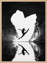 Dancer In Cave Reflection