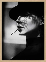 Shadowed Smoking Woman