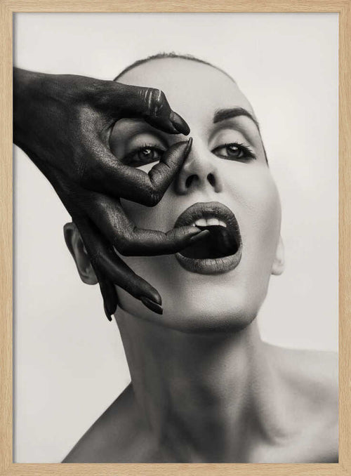 Black Hand Expression Art Print UK — Dark Moody Dark Wall Art — Living Room — Wall It All Prints