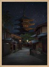 Kyoto Pagoda Starry Night Art Print UK — Japanese Calm Wall Art — Living Room — Wall It All Prints