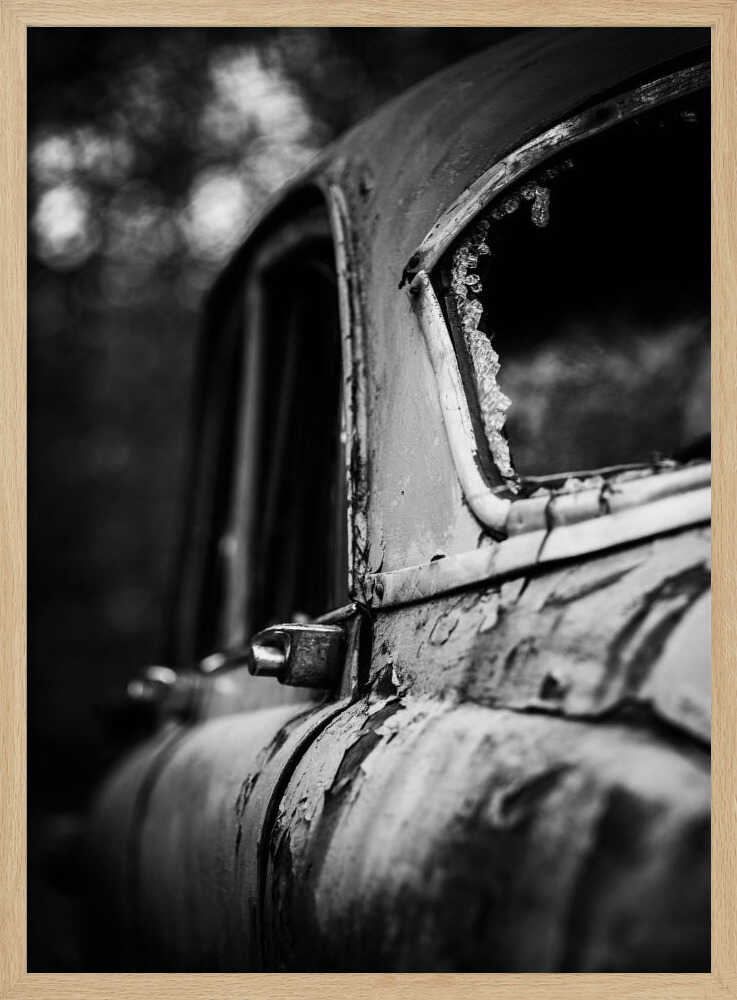 Weathered Classic Car Art Print UK — Dark Moody Dark Wall Art — Living Room — Wall It All Prints