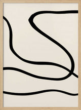 Flowing Black Lines Art Print UK — Abstract Dark Wall Art — Office — Wall It All Prints