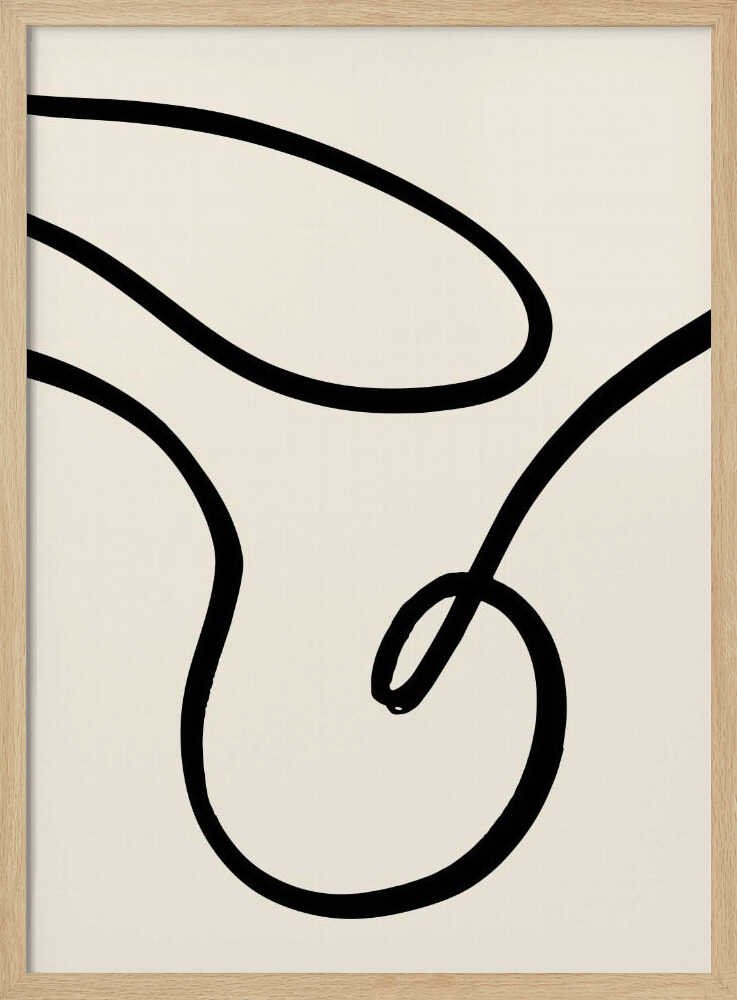 Fluid Line Movement Art Print UK — Abstract Dark Wall Art — Office — Wall It All Prints
