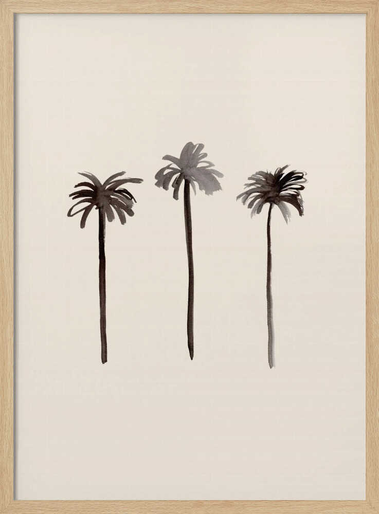 Tropical Palm Silhouettes Art Print UK — Botanical Calm Wall Art — Bedroom — Wall It All Prints