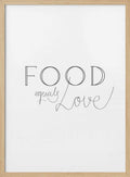 Food Equals Love Typography