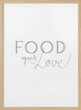 Food Equals Love Typography