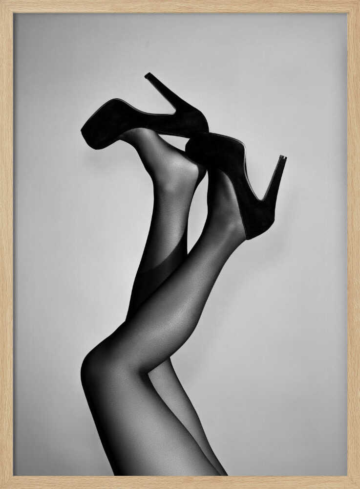 Elegant High Heel Legs Art Print UK — Portrait Dark Wall Art — Living Room — Wall It All Prints