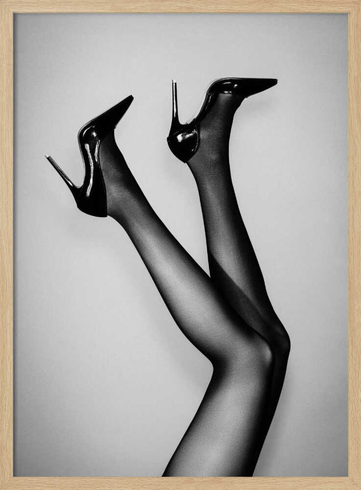 Glamour In Heels Art Print UK — Dark Moody Dark Wall Art — Living Room — Wall It All Prints