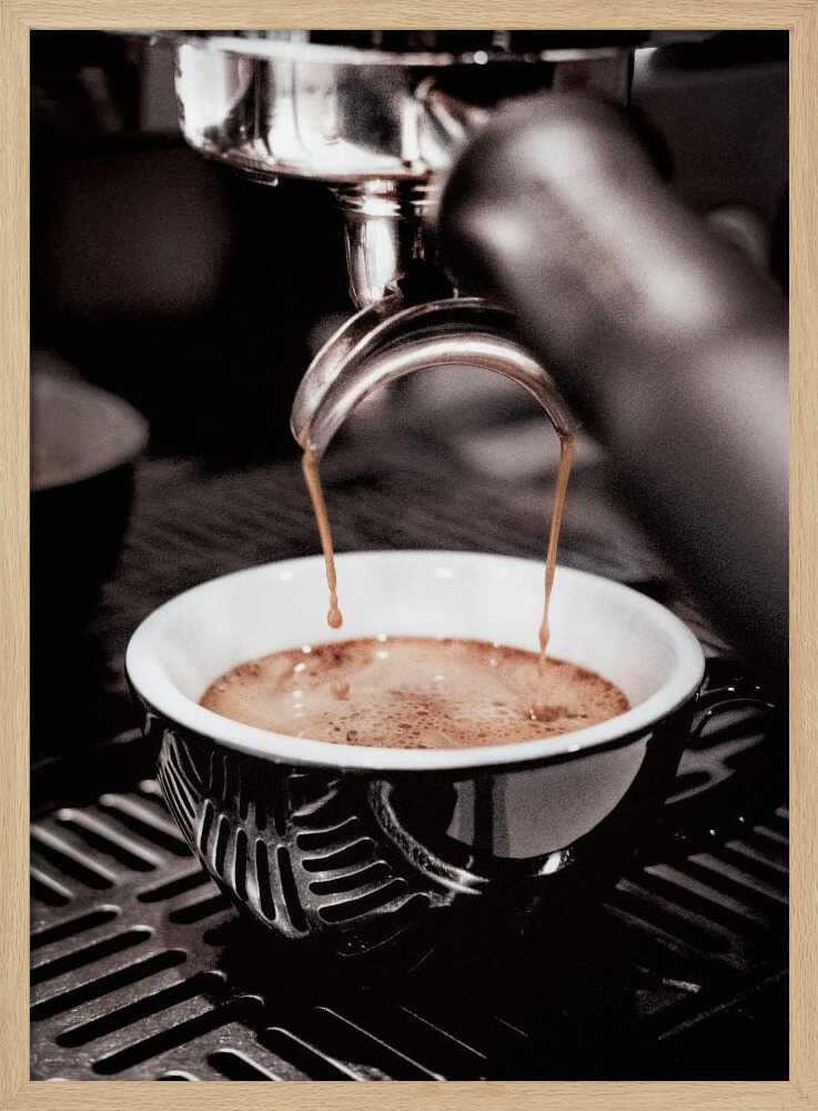 Fresh Brewed Espresso Art Print UK — Dark Moody Dark Wall Art — Kitchen — Wall It All Prints