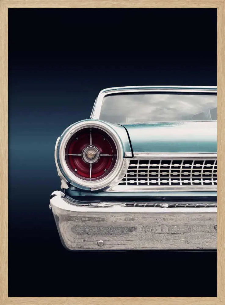 Classic Car Headlight Art Print UK — Vintage Elegant Wall Art — Living Room — Wall It All Prints
