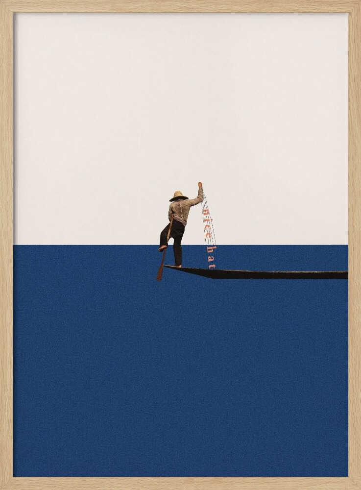 Fishing for compliments Art Print UK — Abstract Calm Wall Art — Bedroom — Wall It All Prints