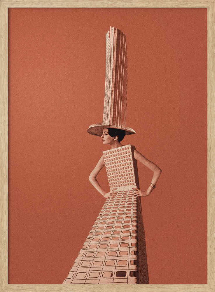 City girl Art Print UK — Abstract Minimal Wall Art — Office — Wall It All Prints