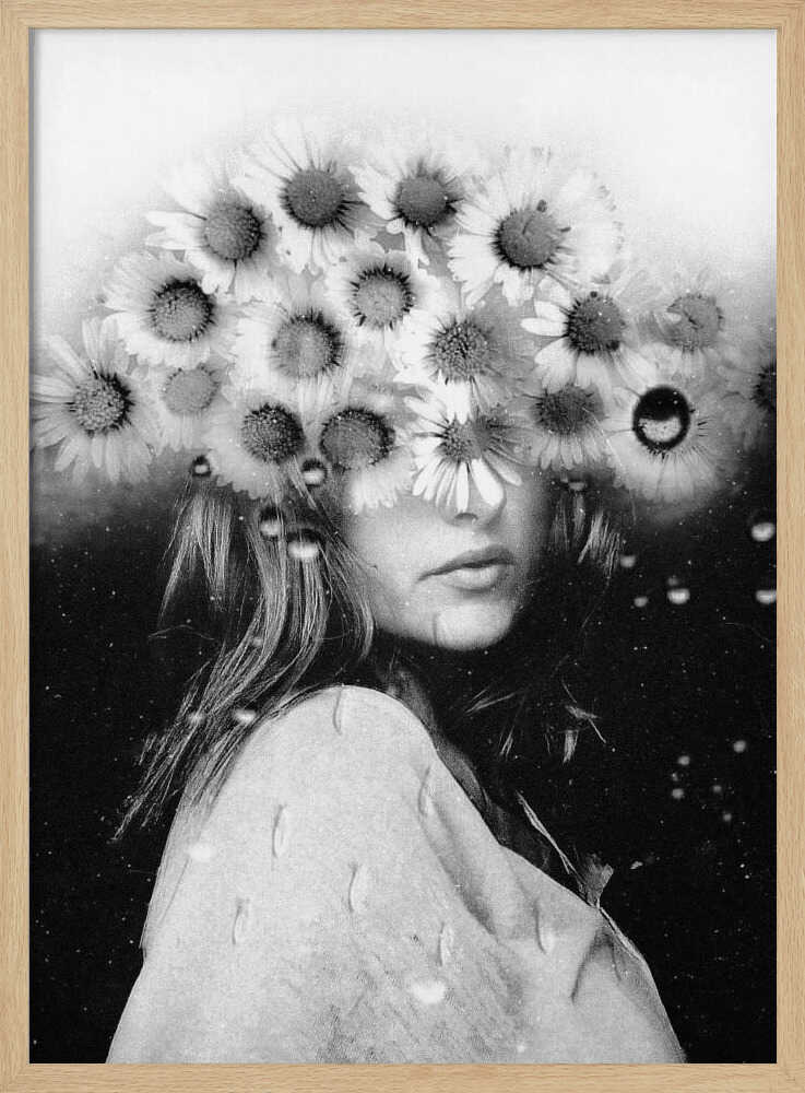 Daisy Crown Portrait Art Print UK — Botanical Calm Wall Art — Bedroom — Wall It All Prints