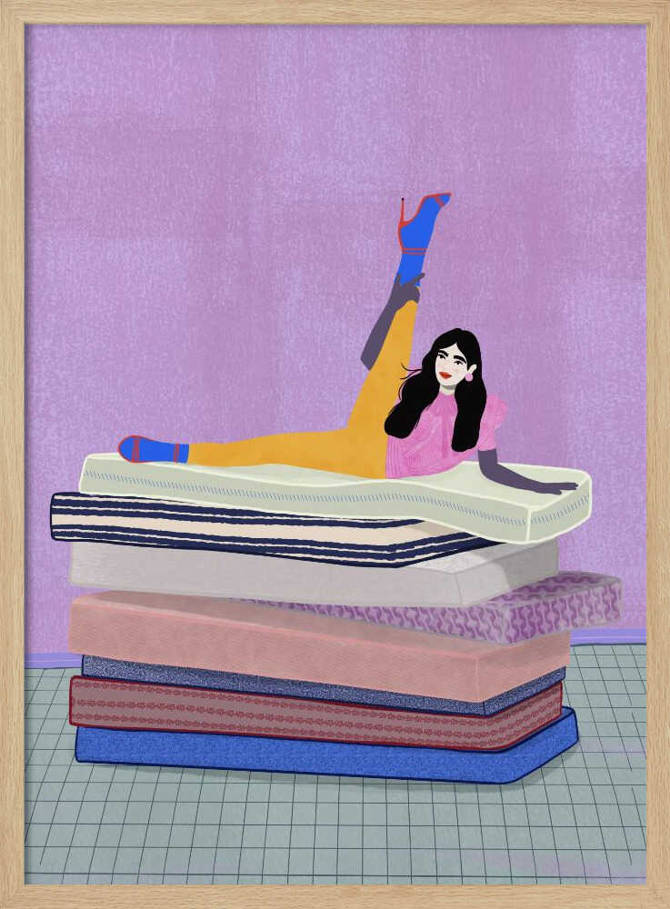 Raise your leg up to your head Art Print UK — Portrait Vibrant Wall Art — Bedroom — Wall It All Prints