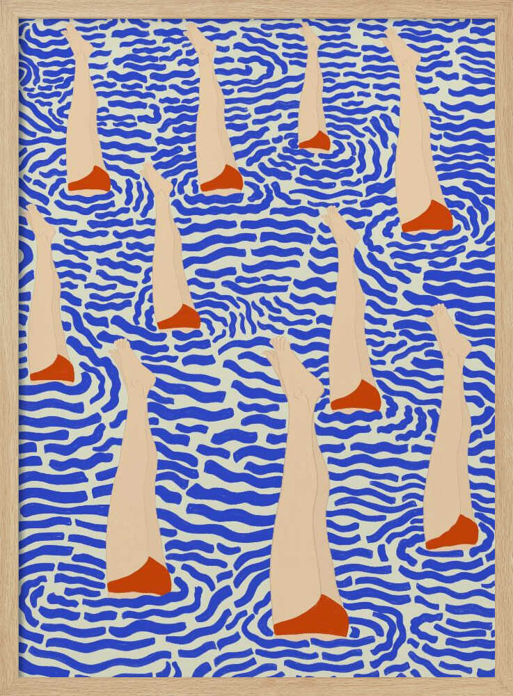 Untitled Art Print UK — Abstract Vibrant Wall Art — Living Room — Wall It All Prints