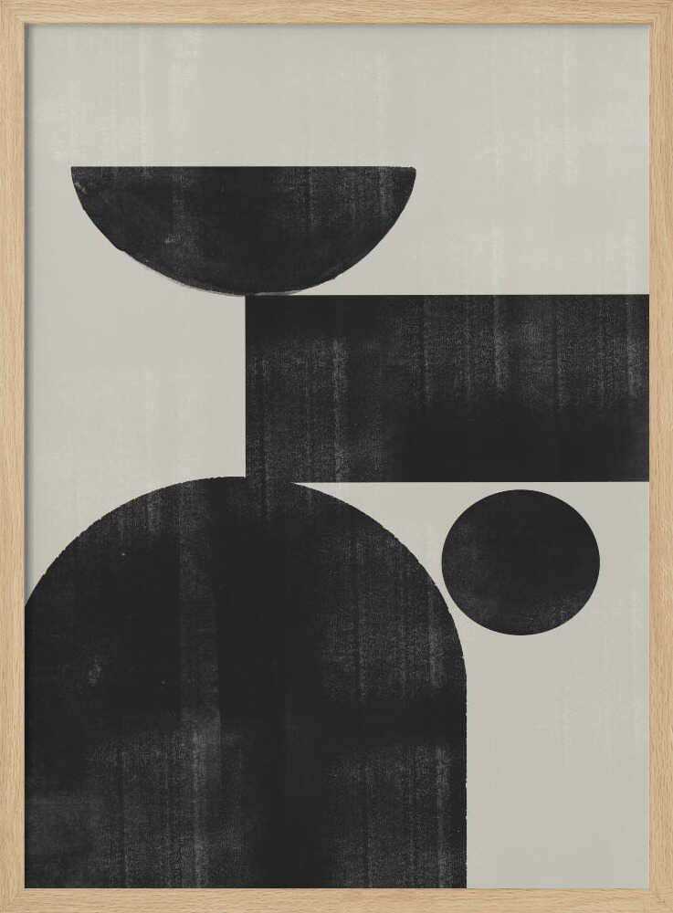 Geometric Harmony Art Print UK — Abstract Dark Wall Art — Office — Wall It All Prints
