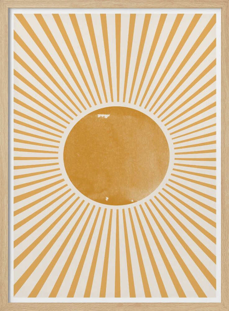 Radiant Dawn Burst Art Print UK — Abstract Vibrant Wall Art — Office — Wall It All Prints