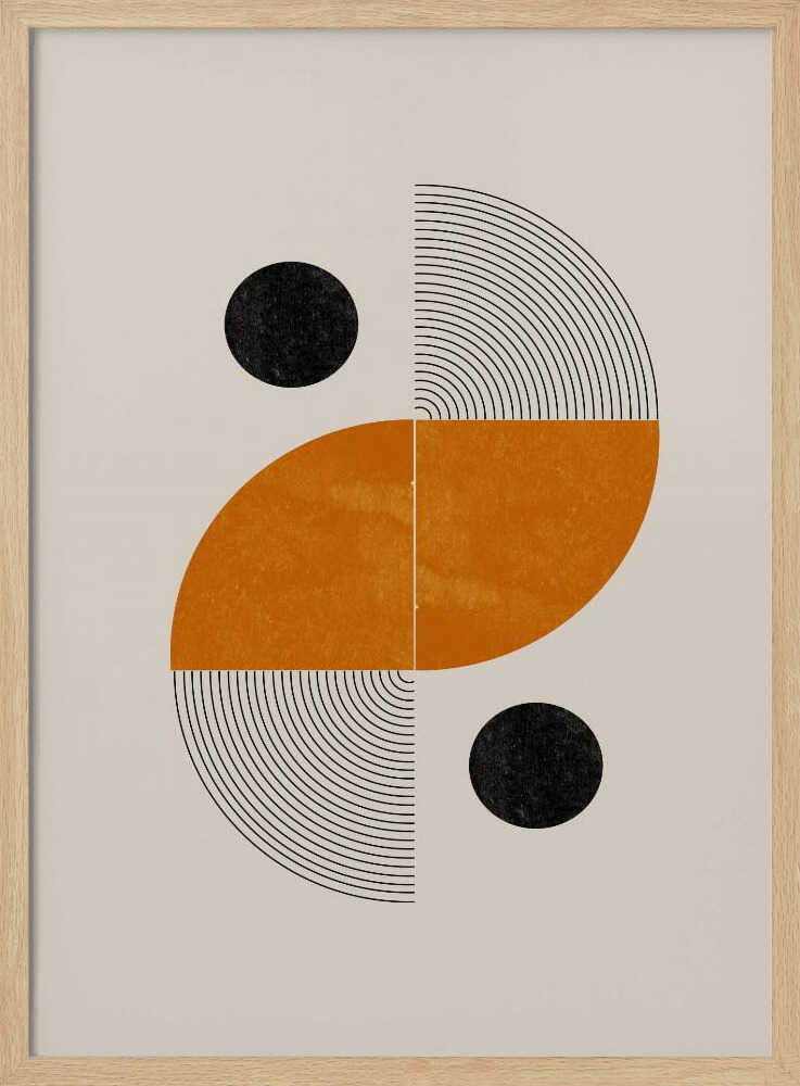 Geometric Harmony Art Print UK — Abstract Dark Wall Art — Office — Wall It All Prints