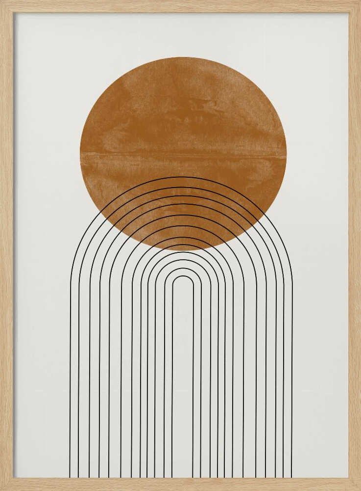 Golden Arch Echoes Art Print UK — Abstract Calm Wall Art — Bedroom — Wall It All Prints