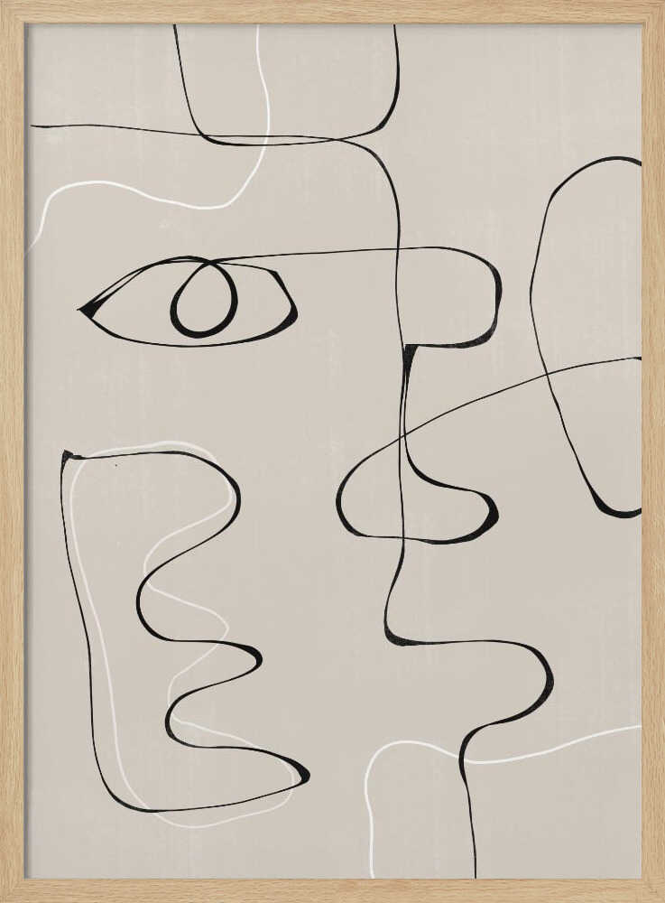 Abstract Facescape Art Print UK — Abstract Dark Wall Art — Office — Wall It All Prints