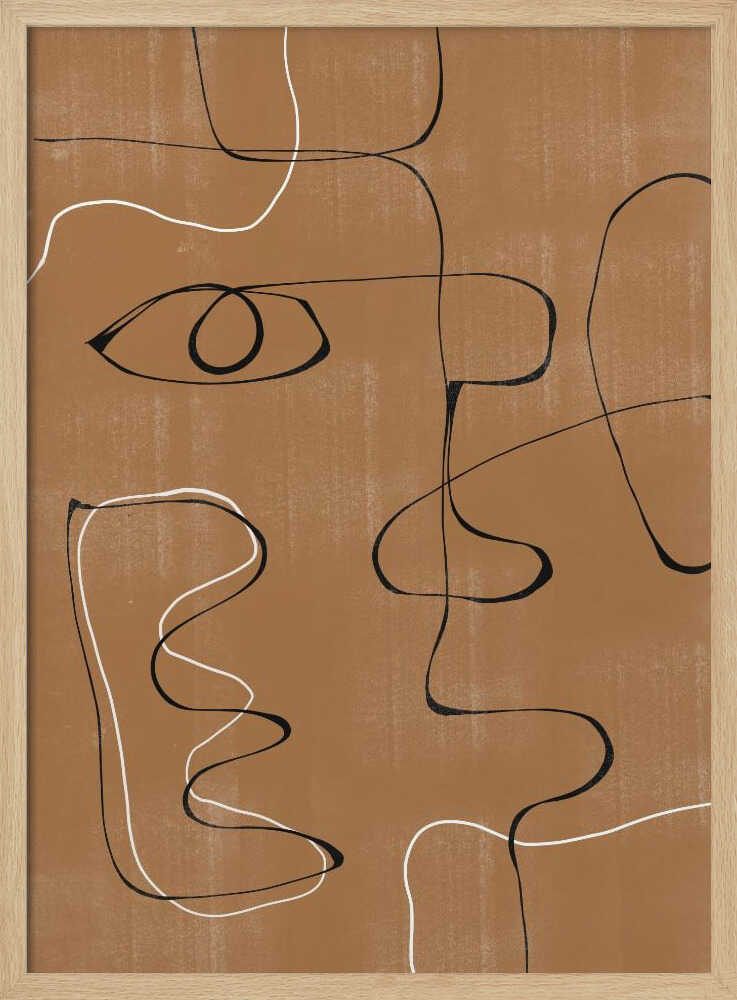 Whimsical Lines Art Print UK — Abstract Minimal Wall Art — Office — Wall It All Prints