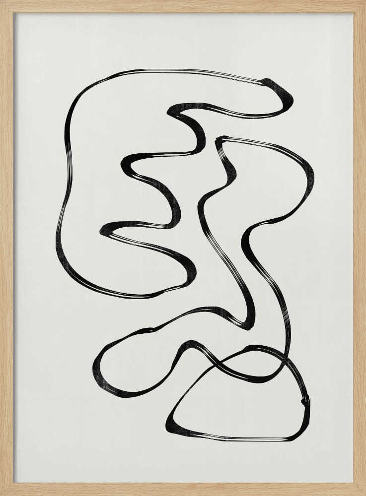 Curved Monochrome Paths Art Print UK — Abstract Dark Wall Art — Office — Wall It All Prints