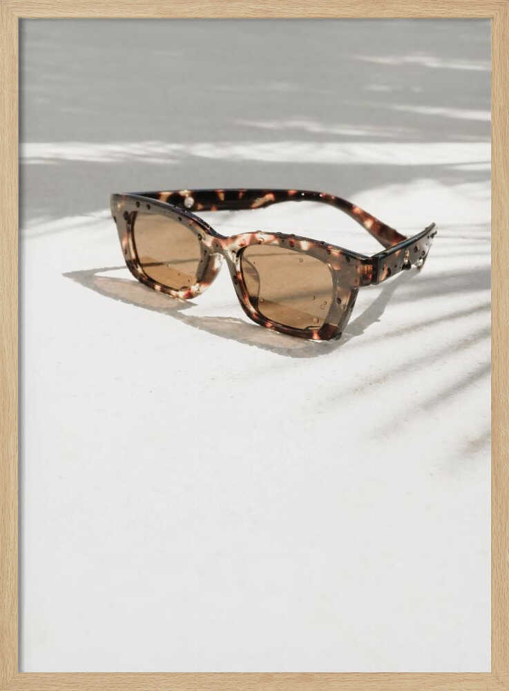 Stylish Summer Sunglasses Art Print UK — Dark Moody Vibrant Wall Art — Living Room — Wall It All Prints