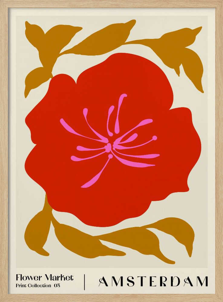Flower Market. Amsterdam Art Print UK — Botanical Vibrant Wall Art — Office — Wall It All Prints