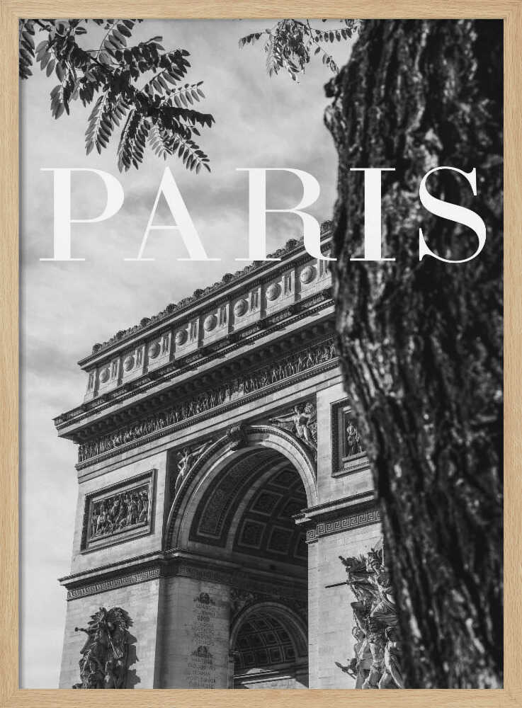 Paris Arc de Triomphe Art Print UK — City Dark Wall Art — Living Room — Wall It All Prints