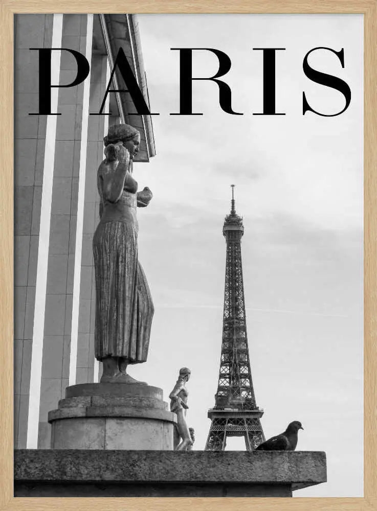 Paris Eiffel Tower View Art Print UK — City Dark Wall Art — Living Room — Wall It All Prints