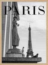 Paris Eiffel Tower View Art Print UK — City Dark Wall Art — Living Room — Wall It All Prints