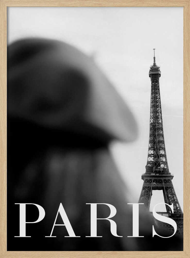 Classic Paris Tower View Art Print UK — Portrait Dark Wall Art — Living Room — Wall It All Prints