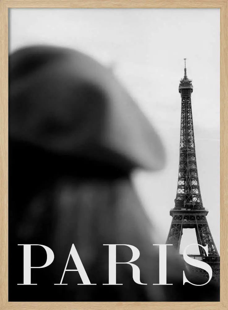 Classic Paris Tower View Art Print UK — Portrait Dark Wall Art — Living Room — Wall It All Prints